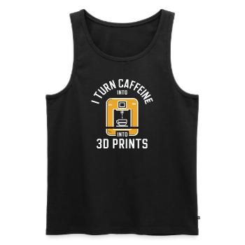 Ich Verwandle Koffein In 3D Prints 3D Drucker - Männer Premium Bio Tank Top - Schwarz - Vorne - Michal (187cm)