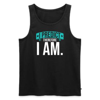 I predict, that's why I'm - statistician - Men's Premium Organic Tank Top - black - Front - AI Model Male 178 light (178cm)