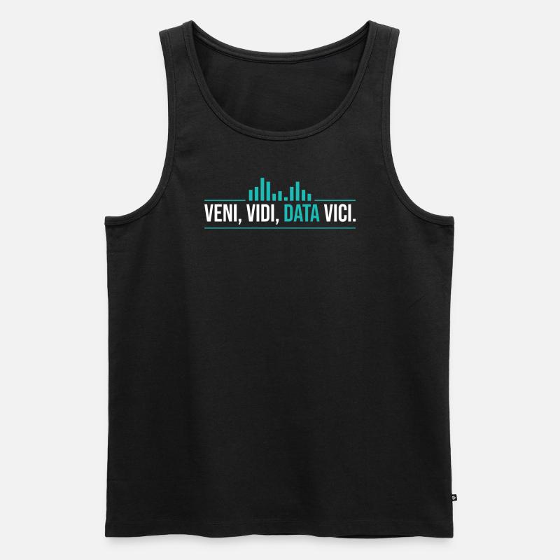 Veni, Vidi, Data Vici Statistician - Männer Premium Bio Tank Top - Schwarz
