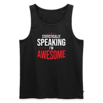 Statistically, I'm fantastic - Men's Premium Organic Tank Top - black - Front - AI Model Male 178 light (178cm)
