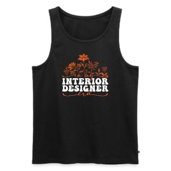 In My Interior Designer Era - Männer Premium Bio Tank Top - Schwarz - Vorne - Michal (187cm)