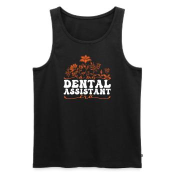 In My Dental Assistant Era With Flowers - Men's Premium Organic Tank Top - black - Front - Michal (187cm)