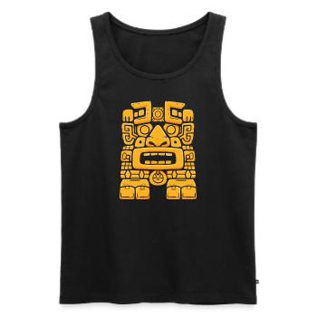 Maya Gott Mayanische Mythologie Alter Gott K'inich - Männer Premium Bio Tank Top - Schwarz - Vorne - AI Model Male 178 light (178cm)