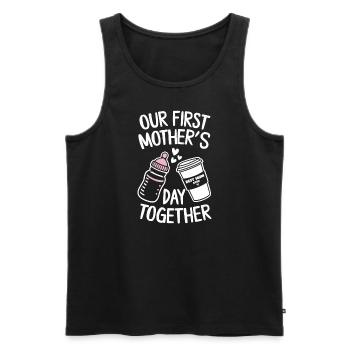 Unser Erster Muttertag Zusammen Best Mom Ever - Männer Premium Bio Tank Top - Schwarz - Vorne - Michal (187cm)