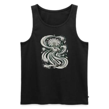 Aztec god Aztec mythology Chalchiuhtotolin - Men's Premium Organic Tank Top - black - Front - AI Model Male 178 light (178cm)