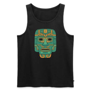 Aztec God Ancient Mythology Huitzilopochtli - Men's Premium Organic Tank Top - black - Front - AI Model Male 178 light (178cm)