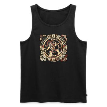 Dieu aztèque Mythologie ancienne Huitzilopochtli - Débardeur bio Premium Homme - noir - Devant - Michal (187cm)