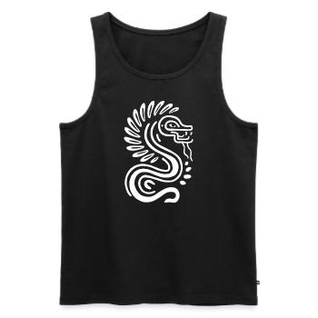 Aztekischer Gott Alte Mythologie Quetzalcoatl - Männer Premium Bio Tank Top - Schwarz - Vorne - Michal (187cm)