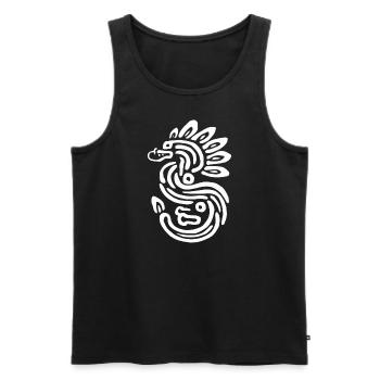 Aztekischer Gott Alte Mythologie Quetzalcoatl - Männer Premium Bio Tank Top - Schwarz - Vorne - AI Model Male 178 light (178cm)