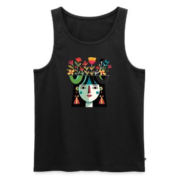 Déesse aztèque Xochiquetzal Mythologie ancienne - Débardeur bio Premium Homme - noir - Devant - Michal (187cm)