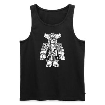 Dieu Maya Mythologie Maya Hunab Ku - Débardeur bio Premium Homme - noir - Devant - AI Model Male 178 light (178cm)