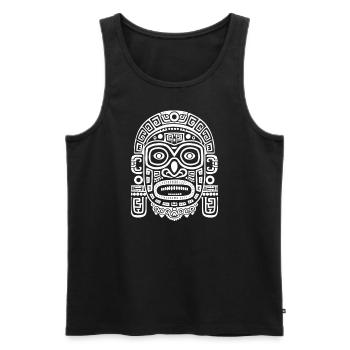 Mayan God Mayan Mythology Ek Chuah Mask - Men's Premium Organic Tank Top - black - Front - AI Model Male 178 light (178cm)
