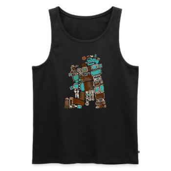 Mayan God Mayan Mythology Itzamna - Men's Premium Organic Tank Top - black - Front - AI Model Male 178 light (178cm)