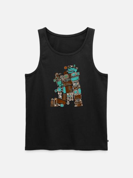Mayan God Mayan Mythology Itzamna - Men's Premium Organic Tank Top - black