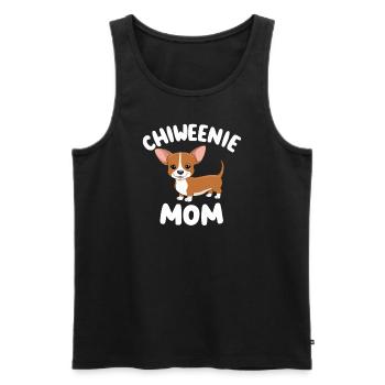 Chiweenie Maman - Fière de ton petit ami ! - Débardeur bio Premium Homme - noir - Devant - Michal (187cm)