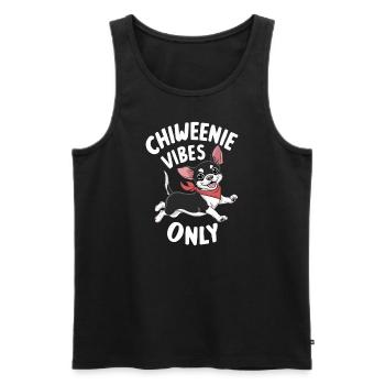 Chiweenie Vibes uniquement - Chiweenie Dog Love - Débardeur bio Premium Homme - noir - Devant - Michal (187cm)