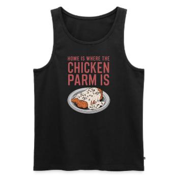 Home Is Where The Chicken Parm Is - Chicken Parm - Men's Premium Organic Tank Top - black - Front - Michal (187cm)
