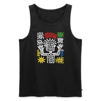 Mayan God Mayan Mythology Ancient God Yum Kaax - Men's Premium Organic Tank Top - black - Front - AI Model Male 178 light (178cm)