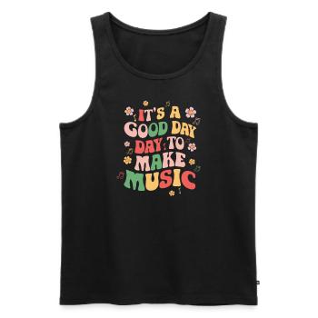 Es Ist Ein Guter Tag Um Musik Zu Machen Musiker - Männer Premium Bio Tank Top - Schwarz - Vorne - AI Model Male 178 light (178cm)