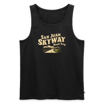San Juan Skyway Road Trip Adventure - Men's Premium Organic Tank Top - black - Front - Michal (187cm)