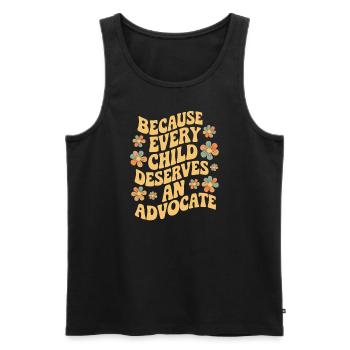 Weil Jedes Kind Einen Anwalt Verdient - - Männer Premium Bio Tank Top - Schwarz - Vorne - Michal (187cm)