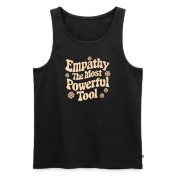Empathy The Most Powerful Tool Social Worker - Men's Premium Organic Tank Top - black - Front - Michal (187cm)