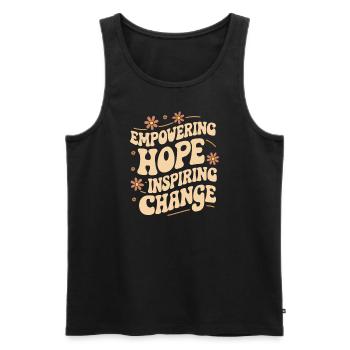 Empowering Hope Inspiring Change Social Work - Men's Premium Organic Tank Top - black - Front - Michal (187cm)