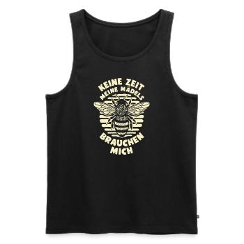 Beekeeper No Time My Girls Need Me - Men's Premium Organic Tank Top - black - Front - AI Model Male 178 light (178cm)
