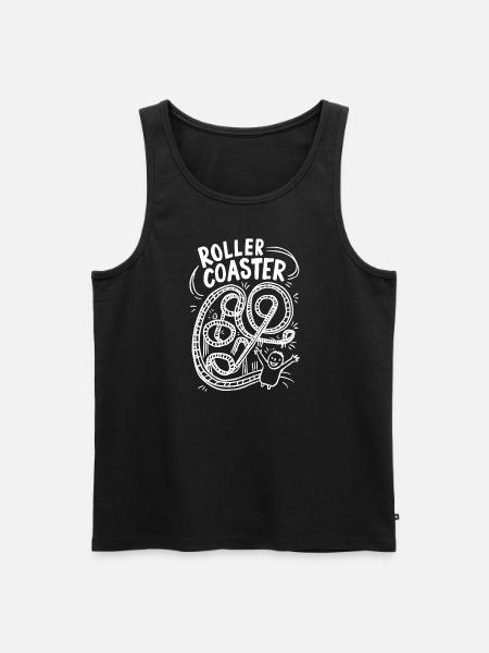 Roller Coaster Rider Fun Ride - Débardeur bio Premium Homme - noir