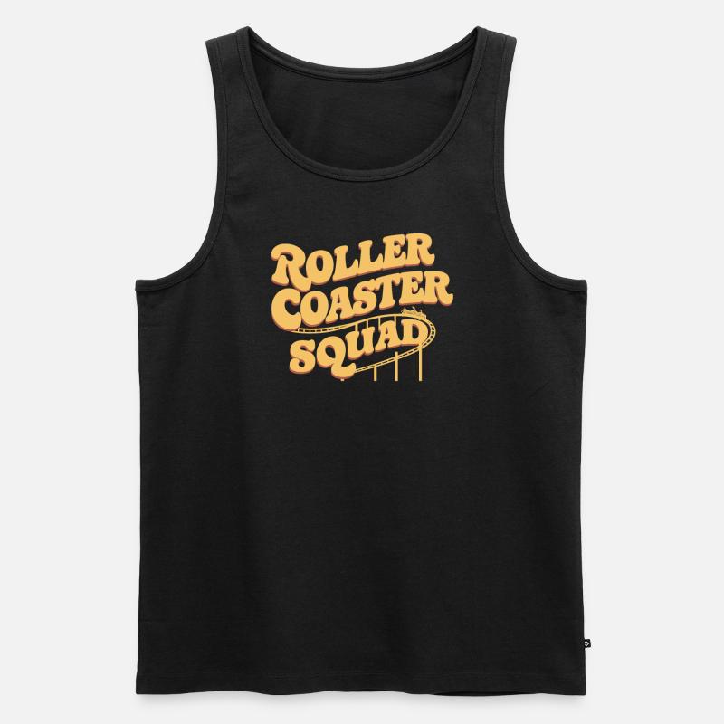 Roller Coaster Squad Achterbahn Fans - Débardeur bio Premium Homme - noir