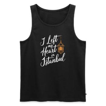 I left my heart in Istanbul souvenir - Men's Premium Organic Tank Top - black - Front - AI Model Male 178 light (178cm)