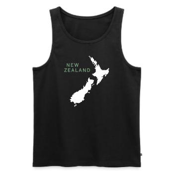 New Zealand Souvenir Map New Zealand - Men's Premium Organic Tank Top - black - Front - Michal (187cm)