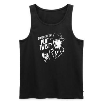 Murder Mystery Dinner Outfit Plot Twist - Männer Premium Bio Tank Top - Schwarz - Vorne - AI Model Male 178 light (178cm)