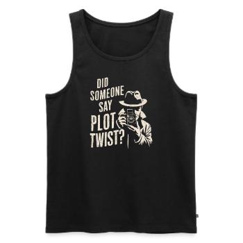 Murder Mystery Dinner Outfit Did Someone Say Plot - Männer Premium Bio Tank Top - Schwarz - Vorne - AI Model Male 178 light (178cm)