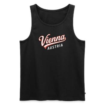Vienne, Autriche, Souvenir - Débardeur bio Premium Homme - noir - Devant - Michal (187cm)