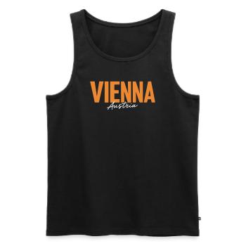 Vienna Austria Souvenir for Travel - Men's Premium Organic Tank Top - black - Front - AI Model Male 178 light (178cm)