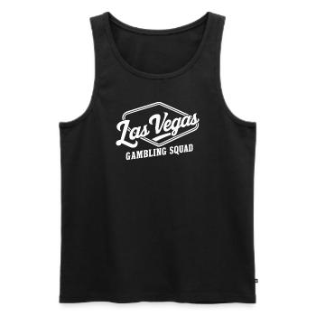 Souvenir de l’équipe de jeu de Las Vegas - Débardeur bio Premium Homme - noir - Devant - AI Model Male 178 light (178cm)