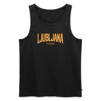 Ljubljana Souvenir Slovénie - Débardeur bio Premium Homme - noir - Devant - Michal (187cm)
