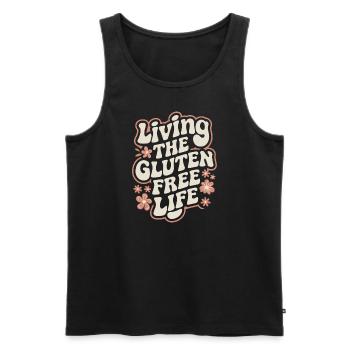 Das Glutenfreie Leben Genießen - Männer Premium Bio Tank Top - Schwarz - Vorne - Michal (187cm)