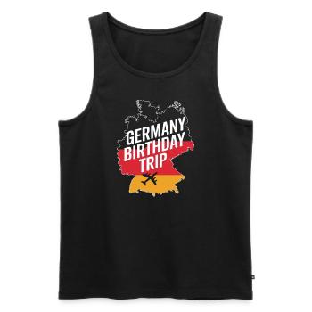 Germany Birthday Trip - Men's Premium Organic Tank Top - black - Front - Michal (187cm)