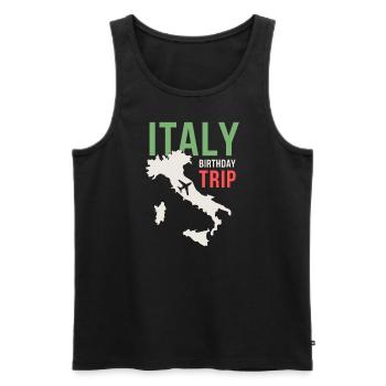 Voyage d’anniversaire en Italie - Débardeur bio Premium Homme - noir - Devant - Michal (187cm)