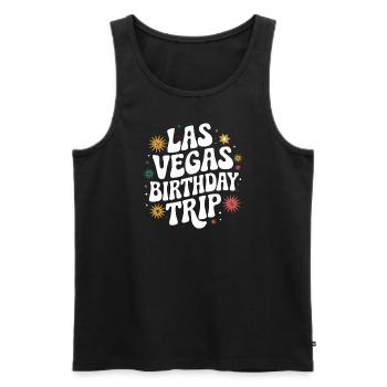 Voyage d’anniversaire à Las Vegas - Unique - Débardeur bio Premium Homme - noir - Devant - Michal (187cm)