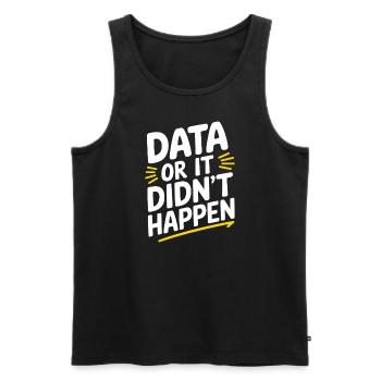 Data Analyst Data Scientist Data Engineer - Data - Men's Premium Organic Tank Top - black - Front - Michal (187cm)
