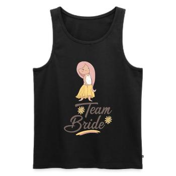 Team Bride - Men's Premium Organic Tank Top - black - Front - AI Model Male 178 light (178cm)