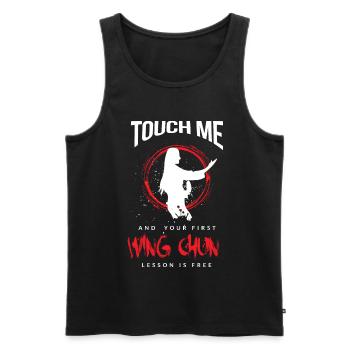 Wingtsun Wing chun Touch Me - Männer Premium Bio Tank Top - Schwarz - Vorne - AI Model Male 178 light (178cm)