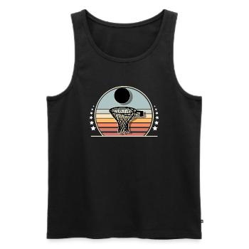 Basketball Basketballer - Männer Premium Bio Tank Top - Schwarz - Vorne - Michal (187cm)