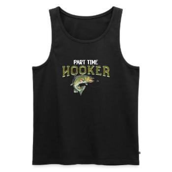 Angler Fisherman Fishing Fishing Gift Idea Funny - Men's Premium Organic Tank Top - black - Front - Michal (187cm)