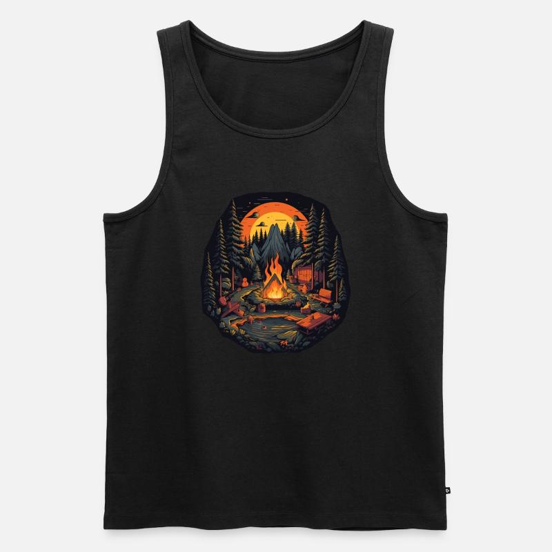 Cozy Campfire - Männer Premium Bio Tank Top - Schwarz