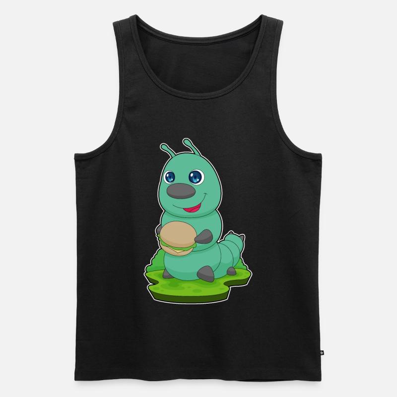 Raupe Burger - Männer Premium Bio Tank Top - Schwarz