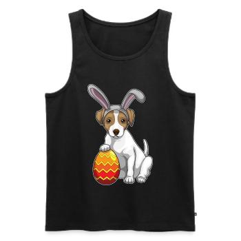 Dog Easter Bunny Ears - Men's Premium Organic Tank Top - black - Front - Michal (187cm)